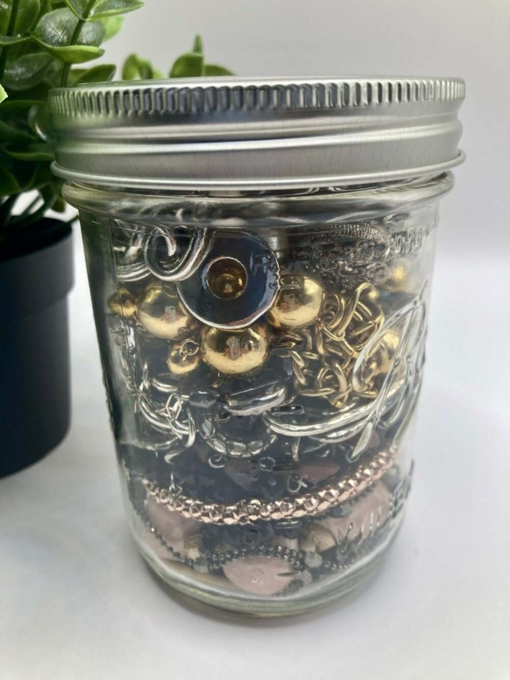 Vintage and Contemporary Mystery Jewelry Jar -Good Condition -3 - Picture 3 of 5